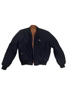 Lacoste Men's Blue Reversible Quilted Taffeta Bomber Jacket (Size M)